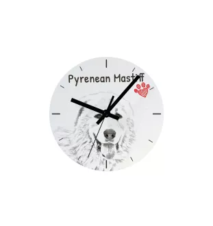 Dandie Dinmont Terrier, Hindlee Terrier - wall clock with a dog, shelf clock with a print, personalized home decoration from the Art-Dog brand