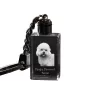 Dandie Dinmont Terrier, Hindlee Terrier - Crystal key ring with dog photo, illuminated key ring, unique gift by Art-Dog brand