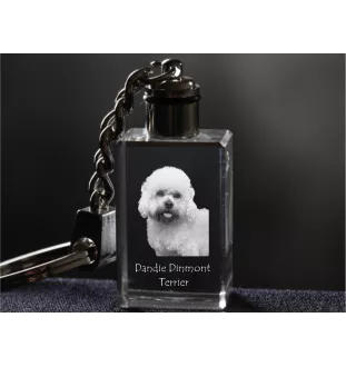 Dandie Dinmont Terrier brelok kryształowy z psem Art-Dog