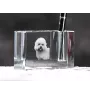 Dandie Dinmont Terrier penholder kryształowy z psem Art-Dog