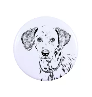 Dalmatiner, Dalmatinac Magnet mit einem Hundepfotenabdruck, außergewöhnlich leicht, starker Magnet, handgefertigtes Produkt der Marke Art-Dog