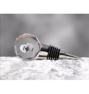 Dandie Dinmont Terrier stopper kryształowy  do wina z psem Art-Dog