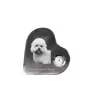Dandie Dinmont Terrier - horloge en cristal avec une photo de chien, horloge de table en forme de cœur, horloge debout personnalisée de la marque Art-Dog