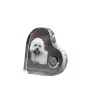 Dandie Dinmont Terrier - horloge en cristal avec une photo de chien, horloge de table en forme de cœur, horloge debout personnalisée de la marque Art-Dog