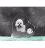 Dandie Dinmont Terrier - Kristalluhr mit einem Hundebild, Herzregal-Uhr, personalisierte Standuhr der Marke Art-Dog