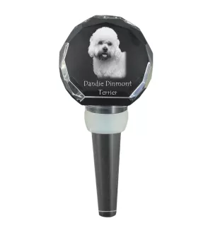 Dandie Dinmont Terrier - Kristallflaschenverschluss, einzigartiger Weinverschluss mit Foto, personalisiertes Geschenk für Sommelier der Marke Art-Dog
