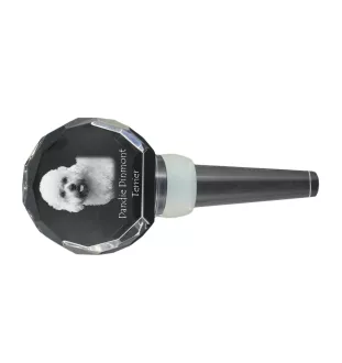 Dandie Dinmont Terrier - Kristallflaschenverschluss, einzigartiger Weinverschluss mit Foto, personalisiertes Geschenk für Sommelier der Marke Art-Dog