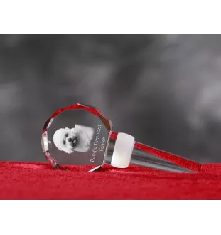 Dandie Dinmont Terrier - Bouchon de bouteille en cristal, bouchon de vin unique avec photo, cadeau personnalisé pour sommelier par la marque Art-Dog