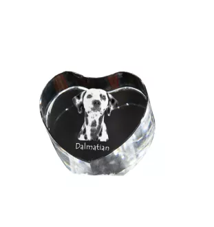 Dalmatien - une photo de chien dans un cristal, un cœur en cristal, un cadre photo exceptionnel de la marque Art-Dog