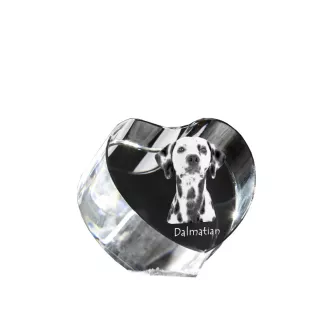 Dalmatiner, Dalmatinac - Hundebild im Kristall, Kristallherz, einzigartiger Bilderrahmen der Marke Art-Dog