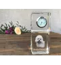 Dandie Dinmont Terrier - montre en cristal avec photo, photo de chien dans un cristal, horloge de bureau personnalisée de la marque Art-Dog