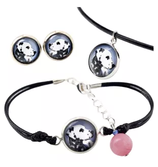 Dalmatian, Carriage Dog, Spotted Coach Dog - a set of jewelry in a box, necklace, earrings, bracelet, products from the Art-Dog brand