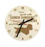 Dandie Dinmont Terrier - horloge avec chien, horloge en bois, horloge murale pour les amoureux des chiens, horloge de bureau et étagère, Art-Dog