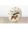 Dandie Dinmont Terrier, Hindlee Terrier - clock with a dog, wooden clock, wall clock for dog lovers, clock for desk and shelf, Art-Dog
