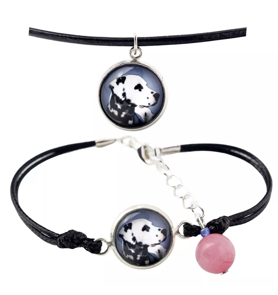 Dalmatiner, Dalmatinac - Schmuckset mit Ihrem Foto, handgefertigtes Set, Armband und Halskette von Art.-Dog.