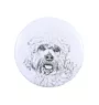 Dandie Dinmont Terrier - aimant avec un œil de chien, exceptionnellement léger, aimant puissant, produit fabriqué à la main par la marque Art-Dog