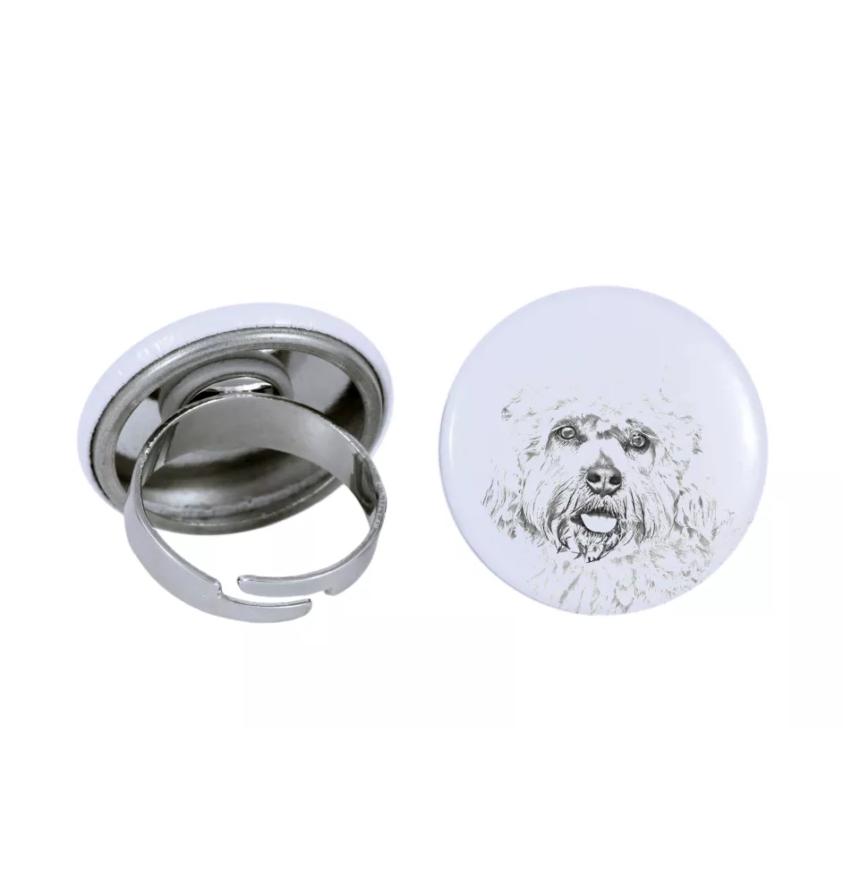 Dandie Dinmont Terrier, Hindlee Terrier - women's jewelry with a dog portrait, handmade product, possibility to add your own photo, Art-Dog brand