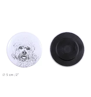 Dandie Dinmont Terrier, Hindlee Terrier - magnet with a dog's pupil, exceptionally light, strong magnet, handmade product by the Art-Dog brand