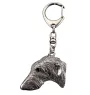 Deerhound, Scottish Deerhound - Silver-plated key ring with dog, handbag decoration, backpack pendant by Art-Dog brand