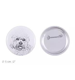 Dandie Dinmont Terrier przypinka z psem duża Art-Dog