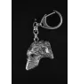 Deerhound, Scottish Deerhound - Silver-plated key ring with dog, handbag decoration, backpack pendant by Art-Dog brand