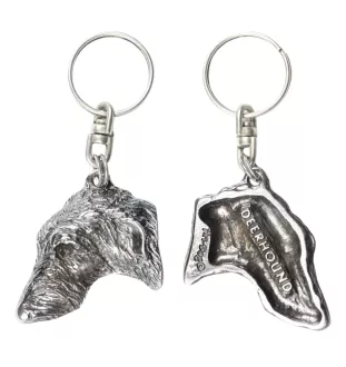 Deerhound, Scottish Deerhound - Silver-plated dog pendant, handbag decoration, backpack pendant by Art-Dog brand