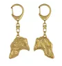 Deerhound, Scottish Deerhound - Gilded key ring with dog, handbag decoration, luxury accessory by Art-Dog brand