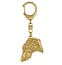 Deerhound, Scottish Deerhound - Gilded key ring with dog, handbag decoration, luxury accessory by Art-Dog brand