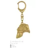 Deerhound, Scottish Deerhound - Gilded key ring with dog, handbag decoration, luxury accessory by Art-Dog brand