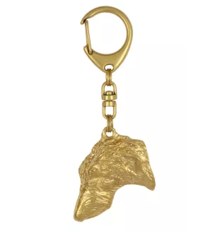 Deerhound, Scottish Deerhound - Porte-clés doré avec chien dans boîte cadeau, décoration de sac à main, accessoire de luxe de la marque Art-Dog