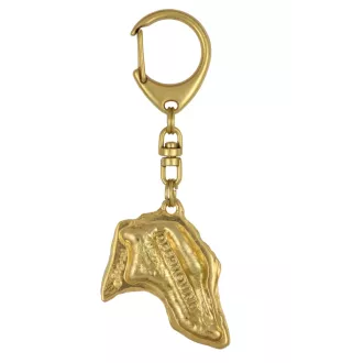 Deerhound, Scottish Deerhound - Porte-clés doré avec chien dans boîte cadeau, décoration de sac à main, accessoire de luxe de la marque Art-Dog