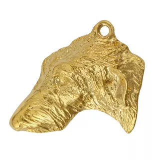 Deerhound, Schottischer Hirschhund, Scottish Deerhound - Vergoldeter Schlüsselanhänger mit Hund in Geschenkbox, Handtaschen-Dekoration, Luxus-Accessoire der Marke Art-Dog