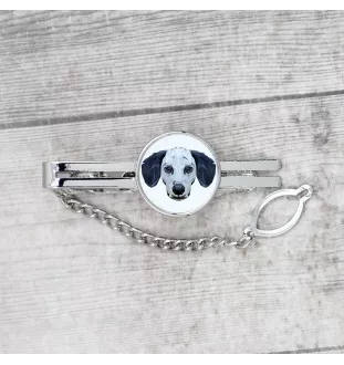 Dalmatiner, Dalmatinac - geometrische Krawattennadel mit Bild und Schriftzug von Art-Dog