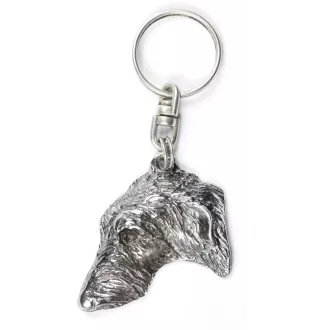 Deerhound, Scottish Deerhound - Pendentif argenté avec un chien dans une boîte décorative, décoration de sac à main, pendentif de sac à dos par la marque Art-Dog