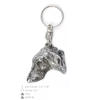 Deerhound, Scottish Deerhound - Pendentif argenté avec un chien dans une boîte décorative, décoration de sac à main, pendentif de sac à dos par la marque Art-Dog