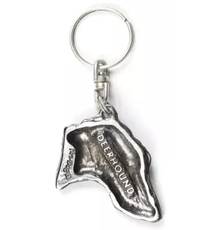 Deerhound, Scottish Deerhound - Pendentif argenté avec un chien dans une boîte décorative, décoration de sac à main, pendentif de sac à dos par la marque Art-Dog