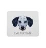 Dalmatien - tapis de souris géométrique avec photo et inscription Art-Dog
