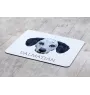 Dalmatiner, Dalmatinac - geometrisches Mauspad mit Bild und Aufschrift von Art-Dog