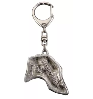 Deerhound, Scottish Deerhound - Porte-clés argenté avec un chien dans une boîte cadeau, décoration de sac à main, pendentif de sac à dos par la marque Art-Dog