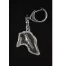 Deerhound, Scottish Deerhound - Silver-plated key ring with a dog in a gift box, handbag decoration, backpack pendant by Art-Dog brand