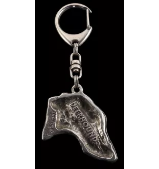 Deerhound, Scottish Deerhound - Porte-clés argenté avec un chien dans une boîte cadeau, décoration de sac à main, pendentif de sac à dos par la marque Art-Dog