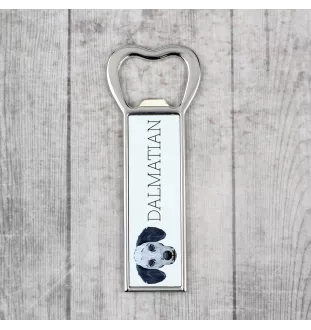 Dalmatien - ouvre-bouteille avec une image et une inscription pour la bière Art-Dog