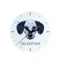 Dalmatiner, Dalmatinac - geometrische Wanduhr mit Bild und Aufschrift der Marke Art-Dog