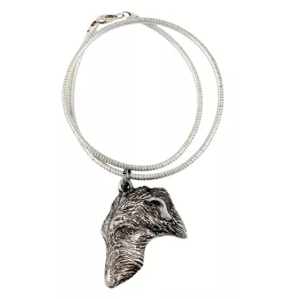 Deerhound, Schottischer Hirschhund, Scottish Deerhound - Hundehalsband, einzigartiger Schmuck für den Hundefan, einzigartiger Kreuzotter-Anhänger der Marke Art-Dog