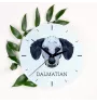 Dalmatiner, Dalmatinac - geometrische Wanduhr mit Bild und Aufschrift der Marke Art-Dog