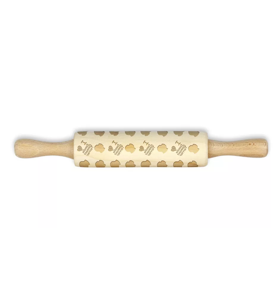 Dandie Dinmont Terrier, Hindlee Terrier I - small rolling pin with a dog pattern, a rolling pin for children's dough, decorating ceramic clay by Art-Dog brand
