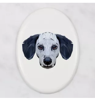 Dalmatien - une plaque avec une photo et un motif géométrique de la marque Art-Dog
