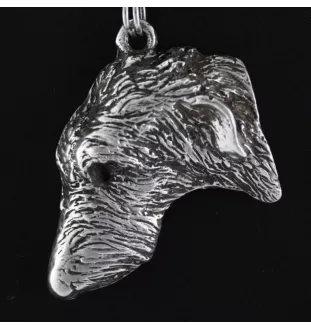 Deerhound, Scottish Deerhound - Dog necklace in gift box, silver-plated locket for dog fan, striking pendant by Art-Dog brand