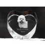 Dandie Dinmont Terrier serce kryształowe z psem Art-Dog