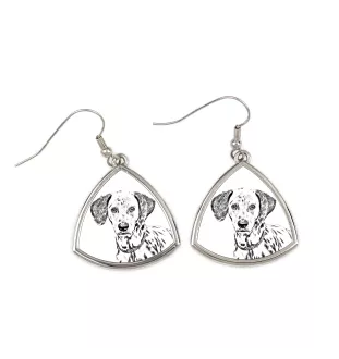 Dalmatien - boucles d'oreilles avec chien, boucles d'oreilles pendantes avec photo, bijoux personnalisés avec impression de la marque Art-Dog